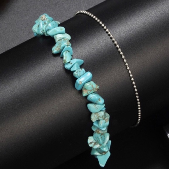 Jewelry - Turquoise Two Piece Anklet Set